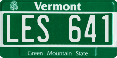 VT license plate LES641