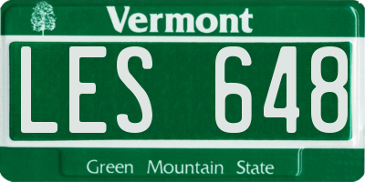 VT license plate LES648