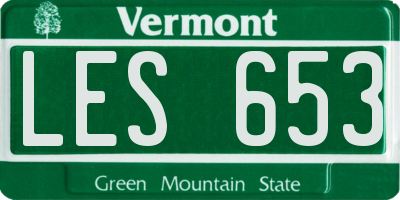 VT license plate LES653