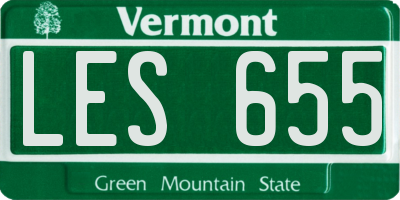 VT license plate LES655