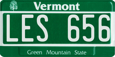 VT license plate LES656