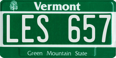 VT license plate LES657