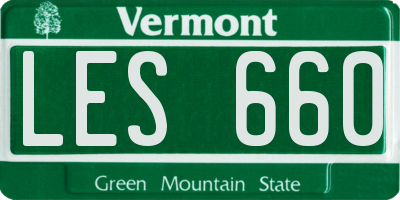 VT license plate LES660