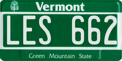 VT license plate LES662
