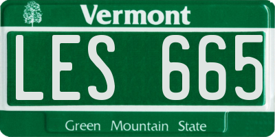 VT license plate LES665