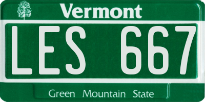 VT license plate LES667