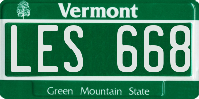 VT license plate LES668