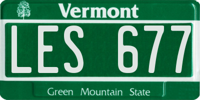 VT license plate LES677
