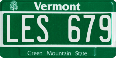 VT license plate LES679