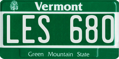 VT license plate LES680