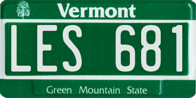 VT license plate LES681