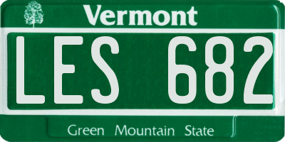 VT license plate LES682