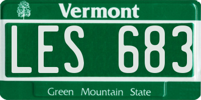 VT license plate LES683