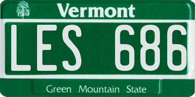 VT license plate LES686
