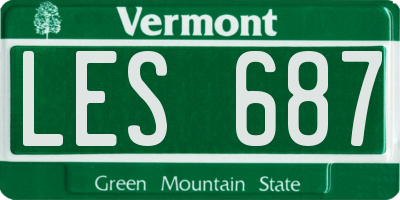 VT license plate LES687