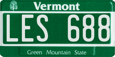 VT license plate LES688