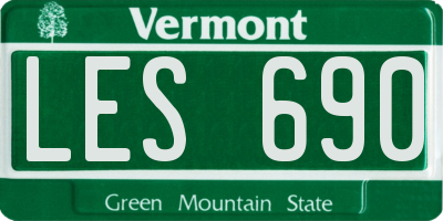 VT license plate LES690