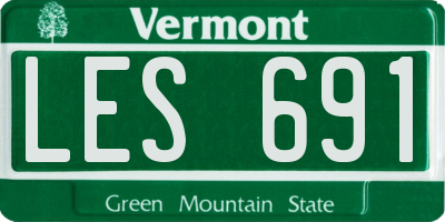 VT license plate LES691