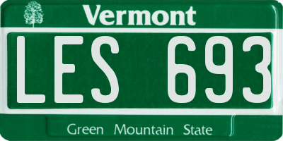 VT license plate LES693