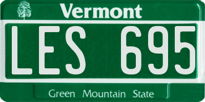 VT license plate LES695