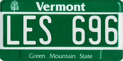 VT license plate LES696