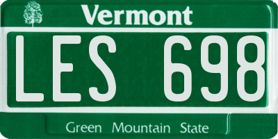 VT license plate LES698