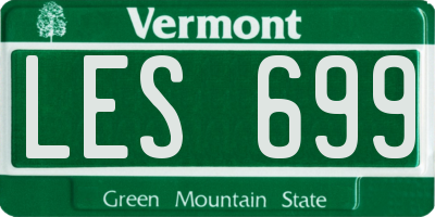 VT license plate LES699