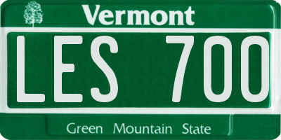 VT license plate LES700