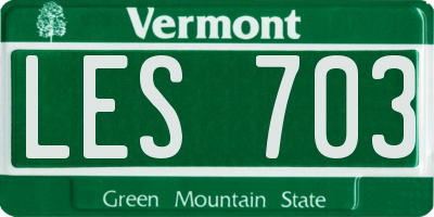 VT license plate LES703