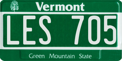 VT license plate LES705