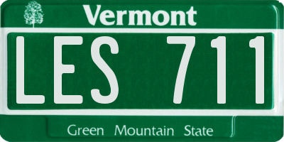 VT license plate LES711