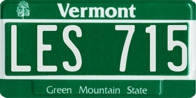 VT license plate LES715