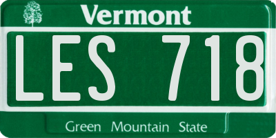 VT license plate LES718