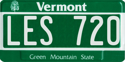 VT license plate LES720