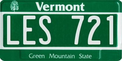 VT license plate LES721