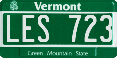 VT license plate LES723
