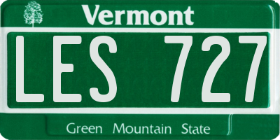 VT license plate LES727