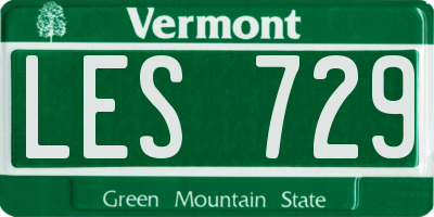 VT license plate LES729