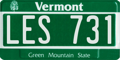 VT license plate LES731