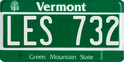 VT license plate LES732