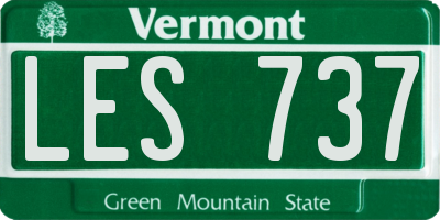 VT license plate LES737