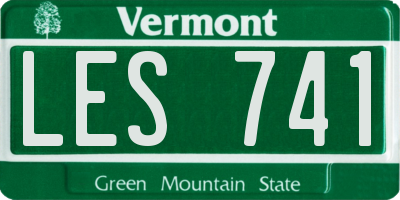VT license plate LES741