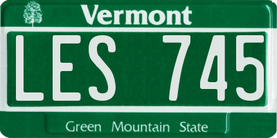 VT license plate LES745