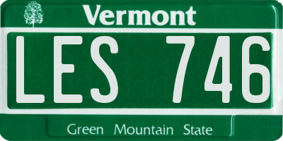 VT license plate LES746