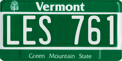 VT license plate LES761