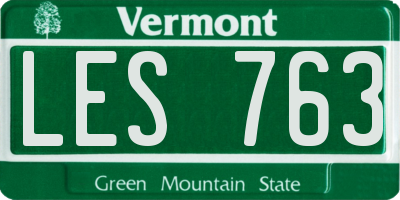 VT license plate LES763