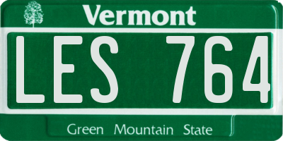 VT license plate LES764