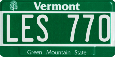 VT license plate LES770