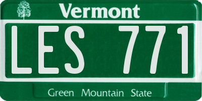 VT license plate LES771