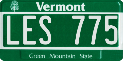 VT license plate LES775
